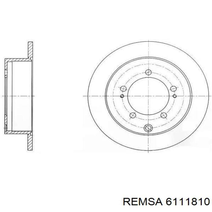 Передний тормозной диск Remsa 6111810