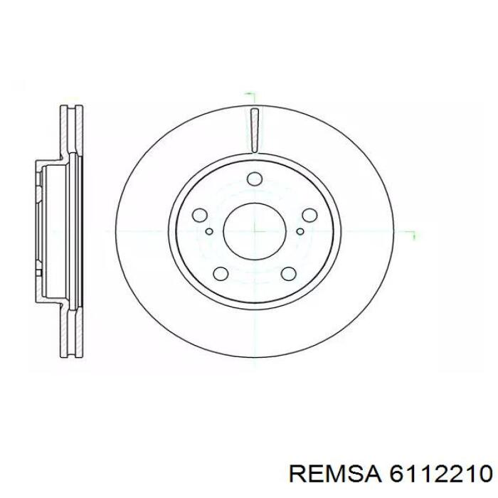 Передние тормозные диски 6112210 Remsa