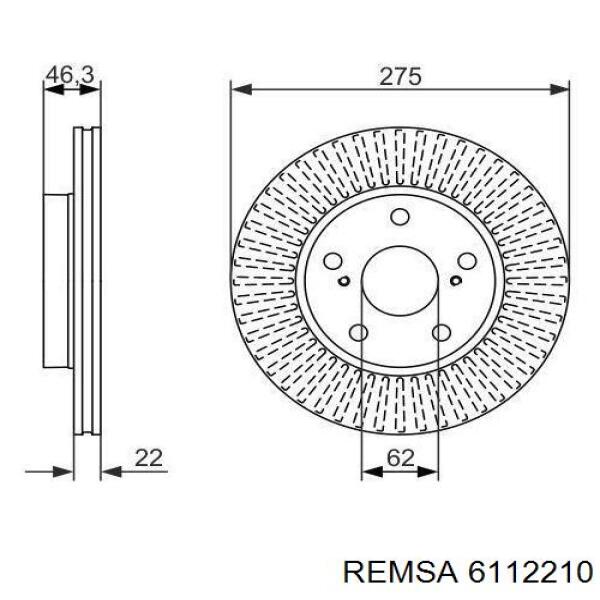 Купить 6112210 Remsa Ротор тормозной
