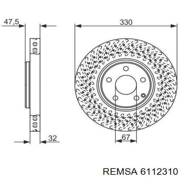 Купить 6112310 Remsa Ротор тормозной