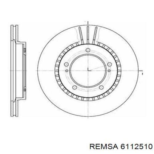 Передние тормозные диски 6112510 Remsa