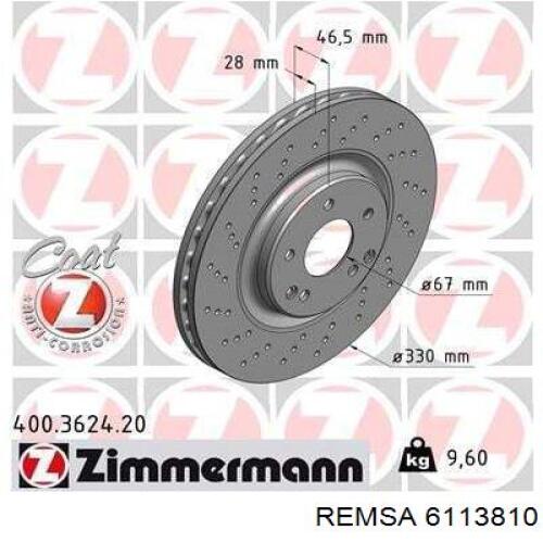 Тормоз дисковый передний Remsa 6113810 цена, от 85.57 USD