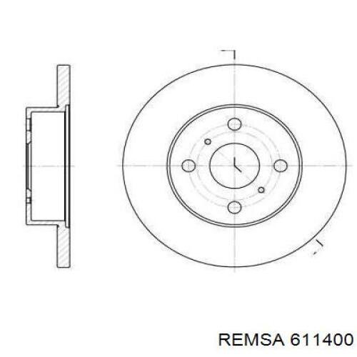 Передние тормозные диски 611400 Remsa