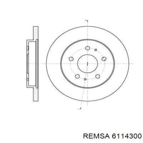 Передние тормозные диски 6114300 Remsa