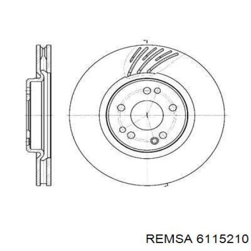 Передние тормозные диски 6115210 Remsa