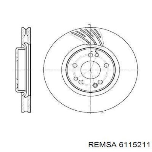 Передние тормозные диски 6115211 Remsa