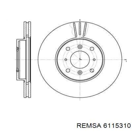 Передние тормозные диски 6115310 Remsa