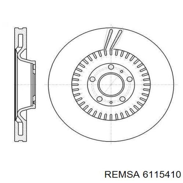 Передние тормозные диски 6115410 Remsa