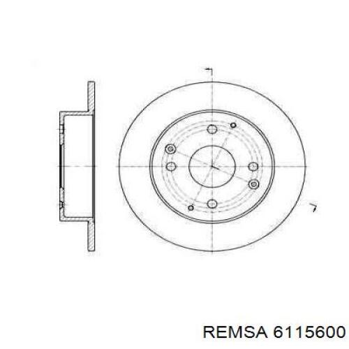 6115600 Remsa тормозные диски