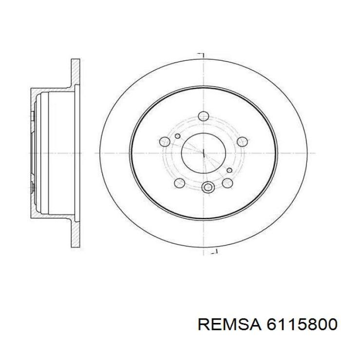 61158.00 Remsa диск тормозной задний