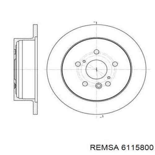 Купить 6115800 Remsa Диск тормозной задний