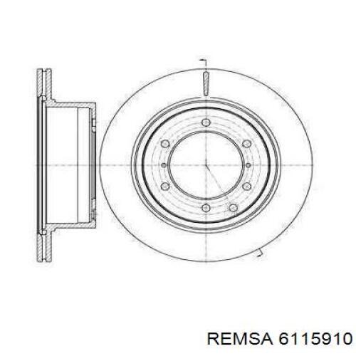 Тормозные диски 6115910 Remsa