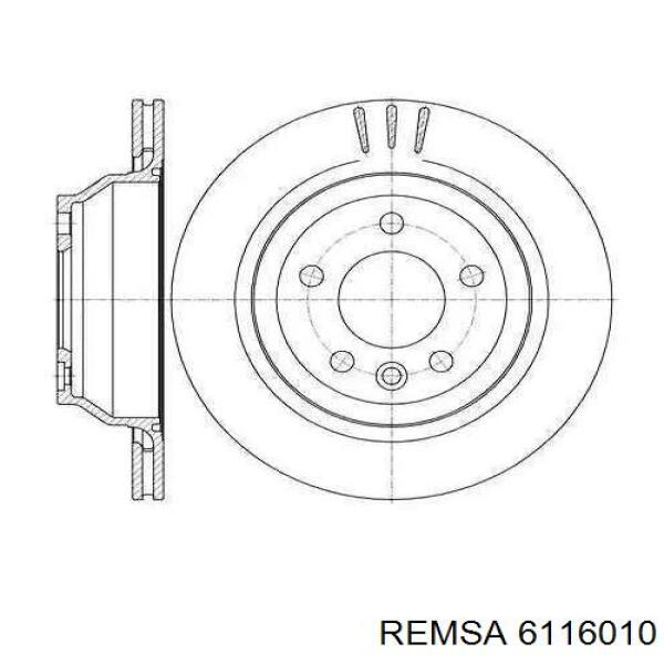 Диск тормозной задний REMSA 6116010