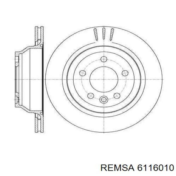 Тормозные диски 6116010 Remsa