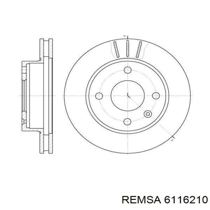 6116210 Remsa Диск тормозной передний