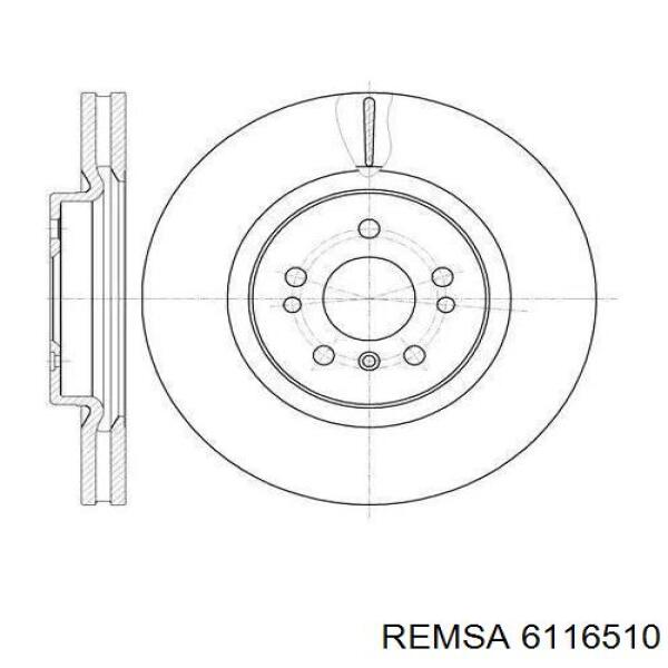 Передние тормозные диски 6116510 Remsa