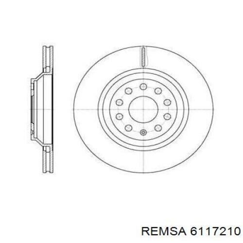 6117210 Remsa диск тормозной задний