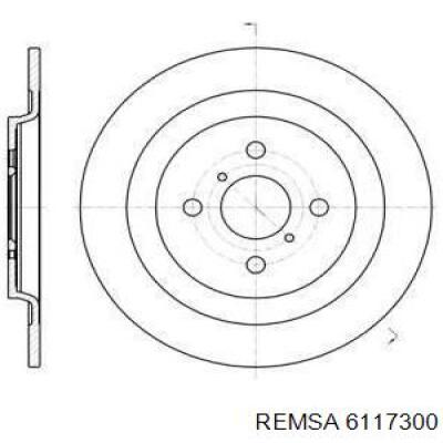 6117300 Remsa диск тормозной задний