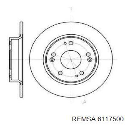 Задний дисковый тормоз Remsa 6117500