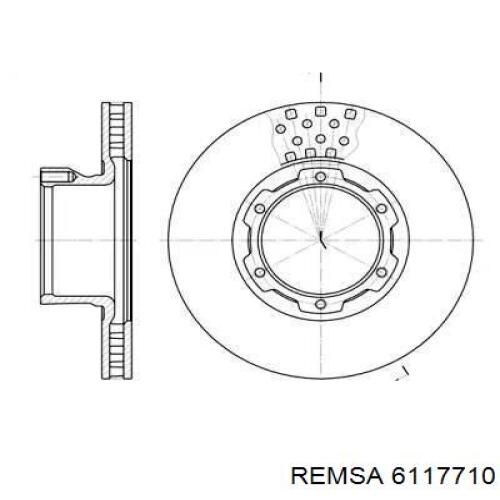 6117710 Remsa диск тормозной передний
