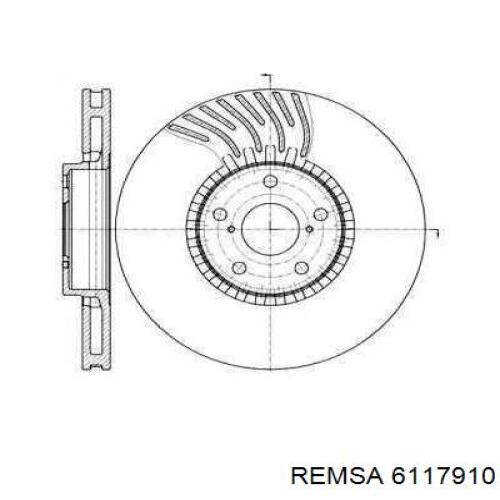 Передние тормозные диски 6117910 Remsa