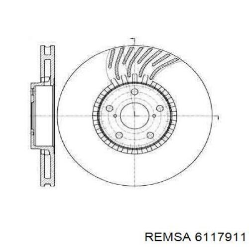 Диск тормозной передний REMSA 6117911