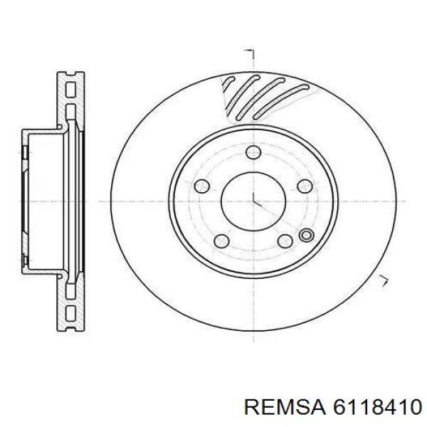 61184.10 Remsa диск тормозной передний