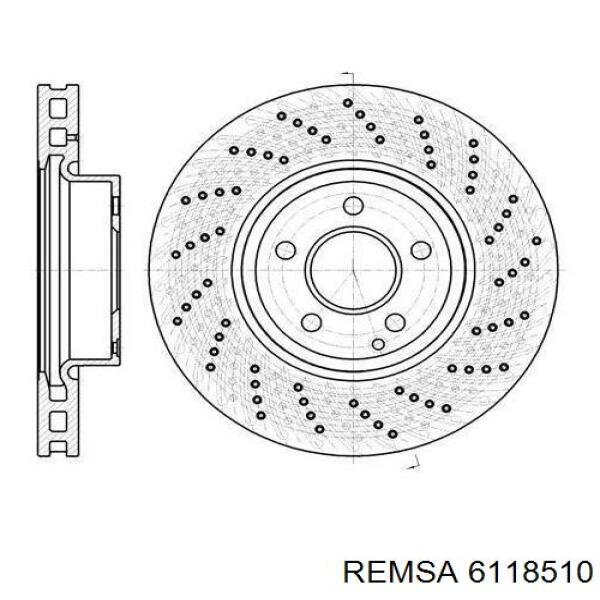 Передние тормозные диски 6118510 Remsa