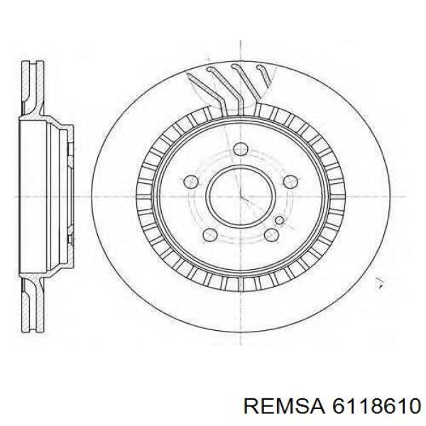 6118610 Remsa Диск тормозной передний