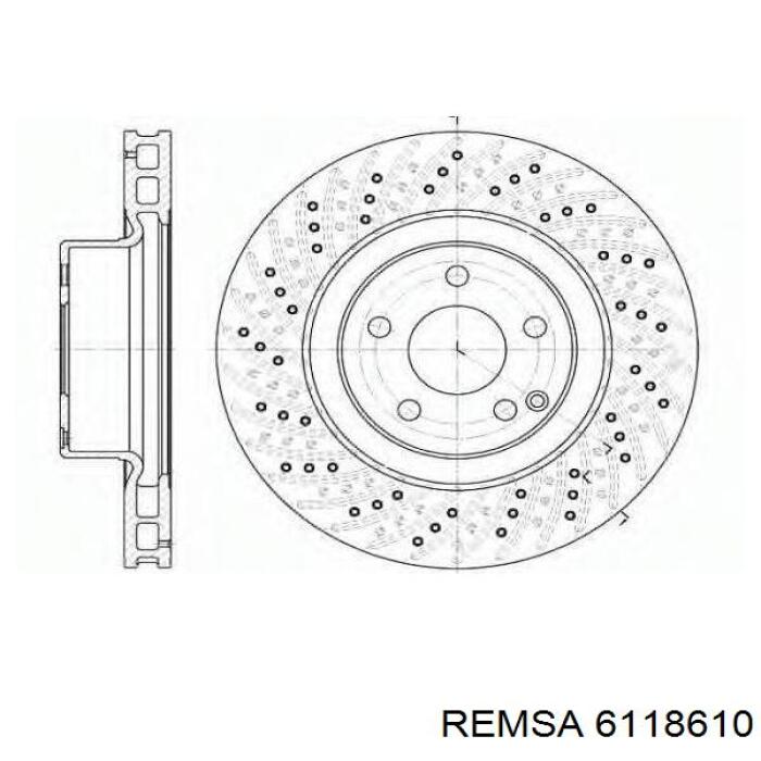 Передние тормозные диски 6118610 Remsa