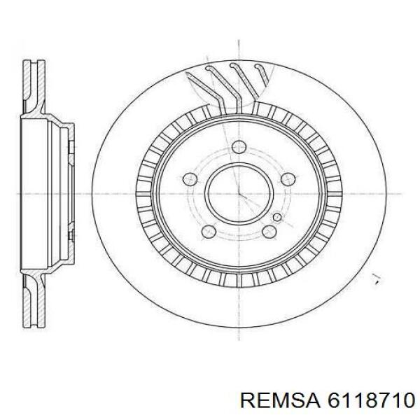 Тормозные диски 6118710 Remsa