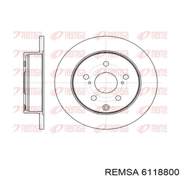 Тормозные диски 6118800 Remsa