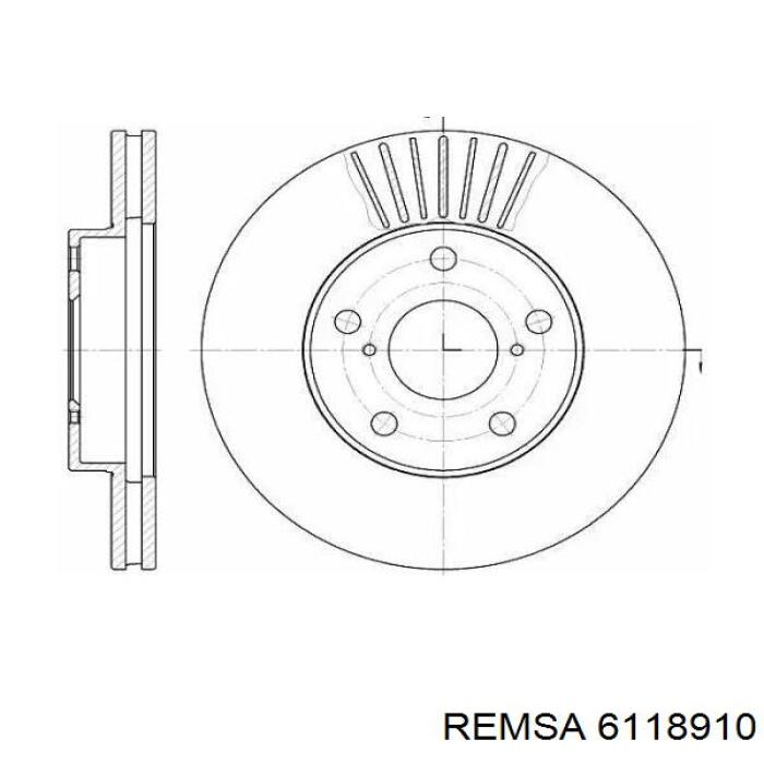 Передний тормозной диск Remsa 6118910