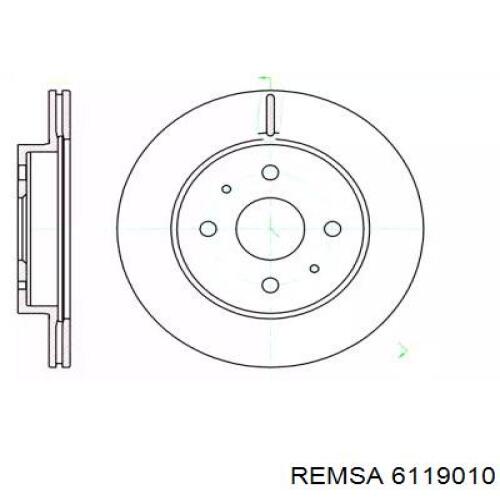 Передние тормозные диски 6119010 Remsa