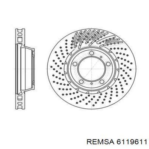 Передние тормозные диски 6119611 Remsa