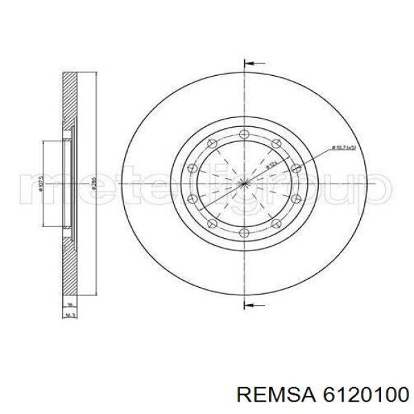 6120100 Remsa Дисковый тормоз