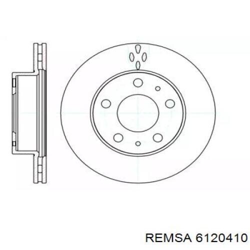 Передние тормозные диски 6120410 Remsa