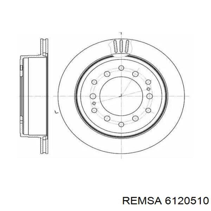 Передние тормозные диски 6120510 Remsa