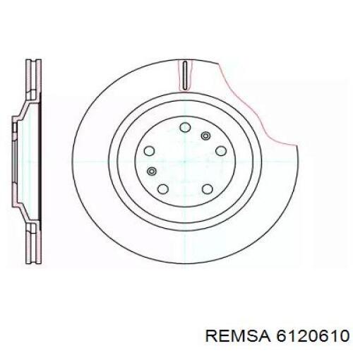 Тормозные диски 6120610 Remsa