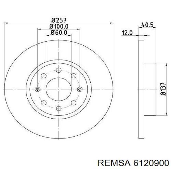 Купить 6120900 Remsa Ротор тормозной