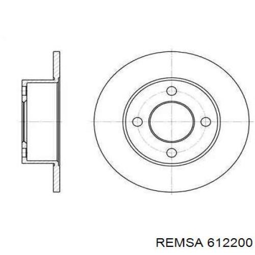 612200 Remsa диск тормозной задний