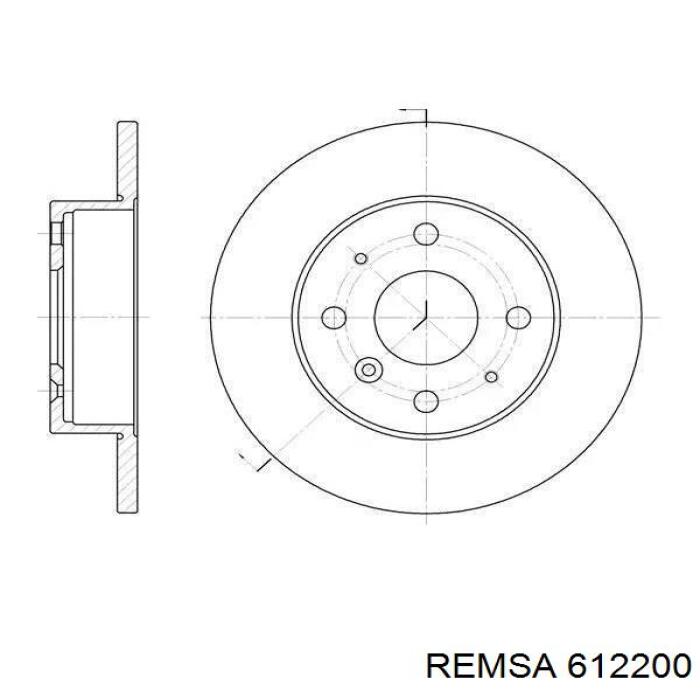 Купить 612200 Remsa Диск тормозной задний