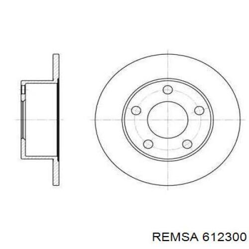 Купить 612300 Remsa Диск тормозной задний
