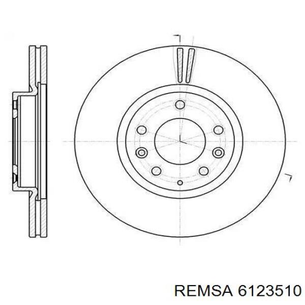61235.10 Remsa диск тормозной передний