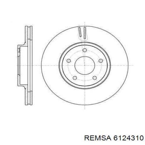 Передние тормозные диски 6124310 Remsa