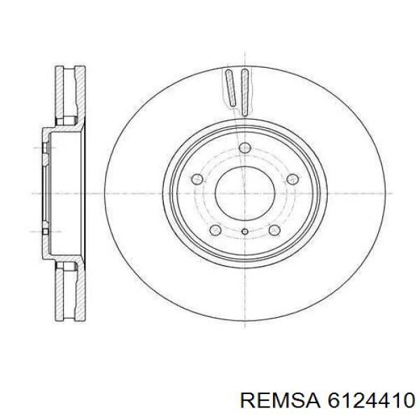 Передние тормозные диски 6124410 Remsa