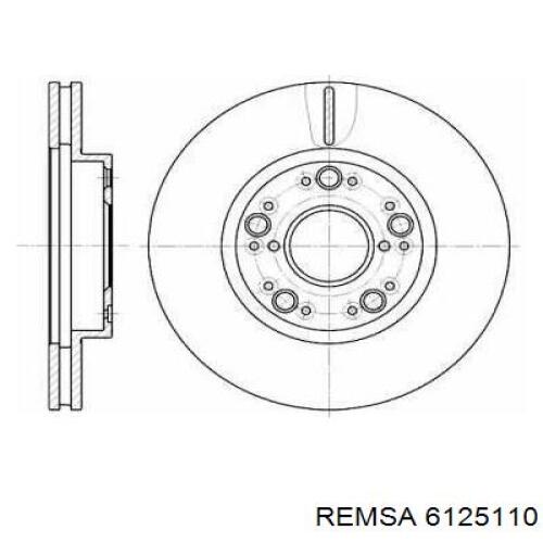 Передние тормозные диски 6125110 Remsa