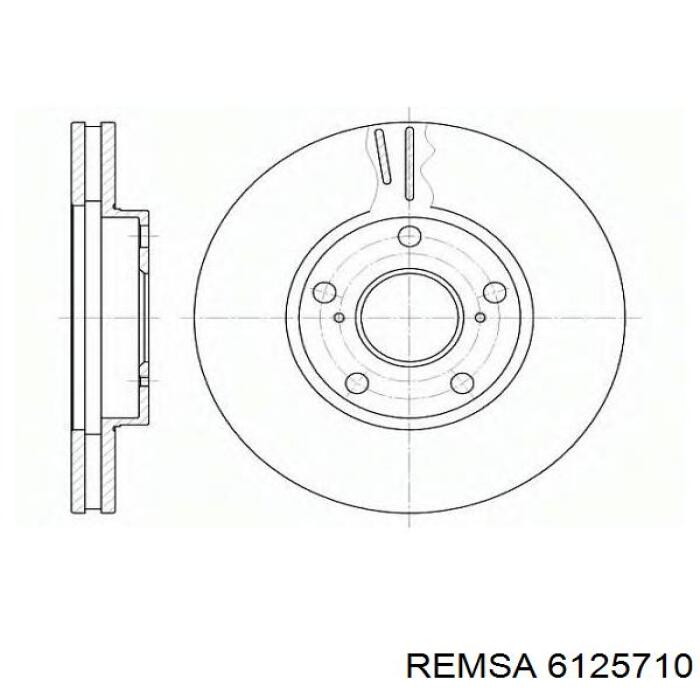 Купить 6125710 Remsa Диск тормозной задний