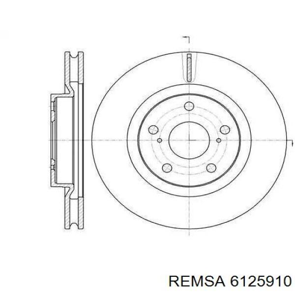 Передние тормозные диски 6125910 Remsa