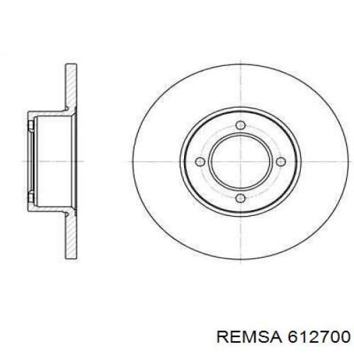 Передние тормозные диски 612700 Remsa